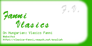 fanni vlasics business card